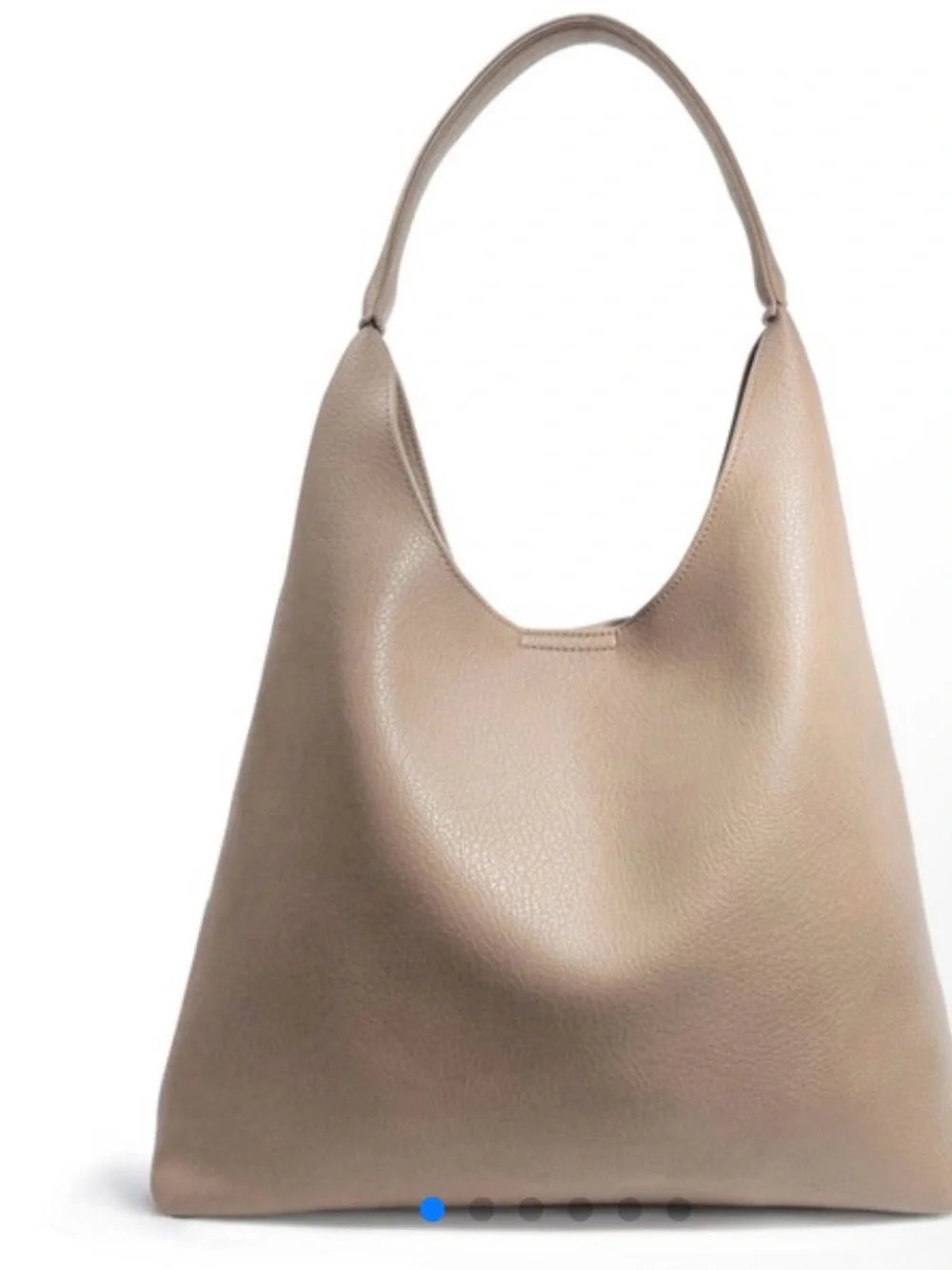 HOXIS Nude Vegan Leather Hobo Shoulder Bag